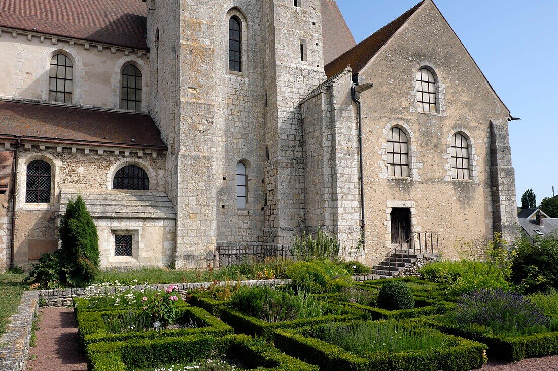 France, Eure et Loir, Chartres, Saint Andre collegiale church, medieval garden\n