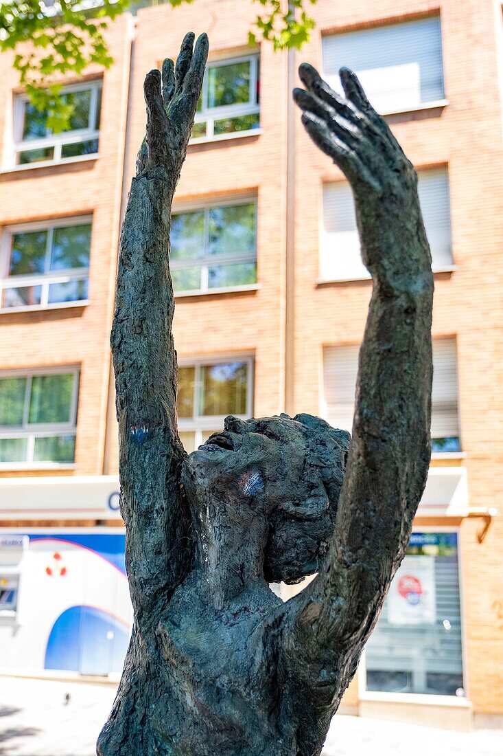 France, Paris, Saint Fargeau district, Edith Piaf square, Edith Piaf statue\n