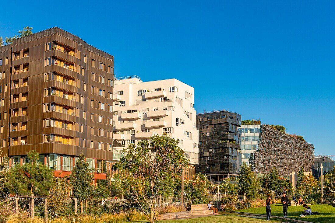 France, Paris, Massena-Chevaleret district, new residential buildings and offices\n