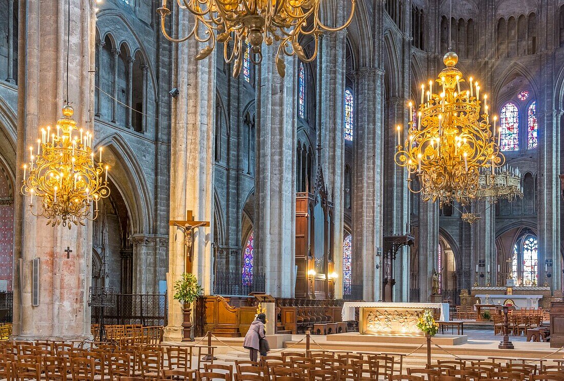 Frankreich, Cher, Bourges, Kathedrale St. Etienne, von der UNESCO zum Weltkulturerbe erklärt