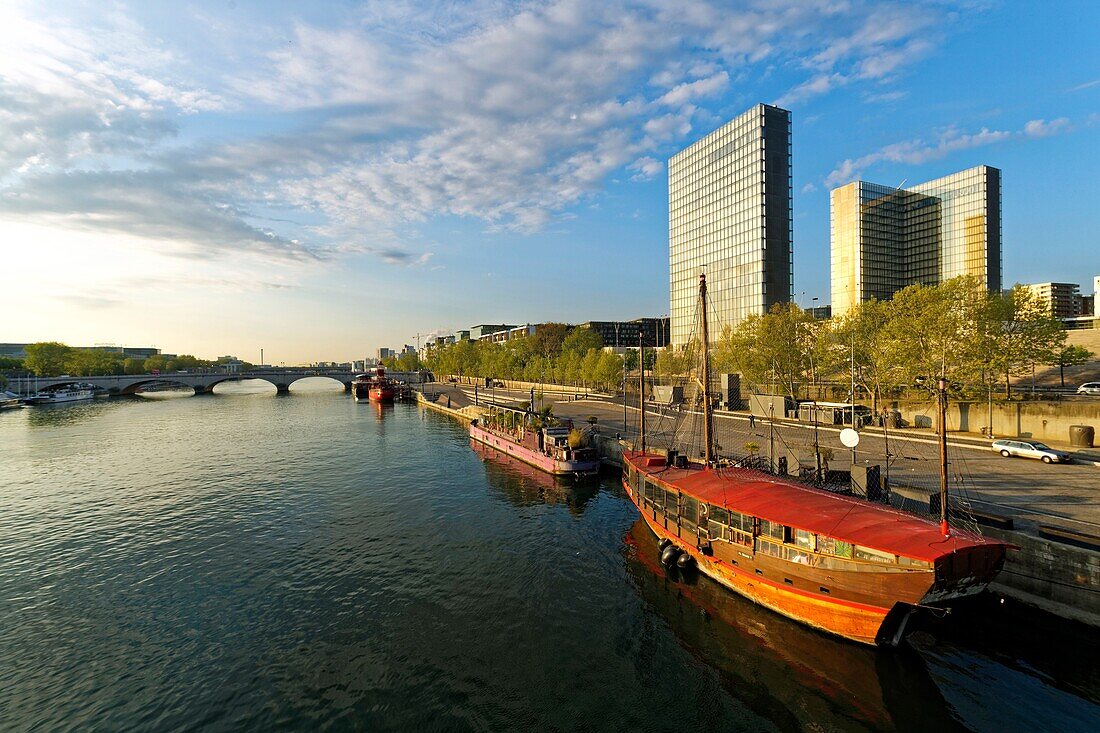 Frankreich, Paris, Seine-Ufer, Bibliotheque Nationale de France (Französische Nationalbibliothek) des Architekten Dominique Perrault