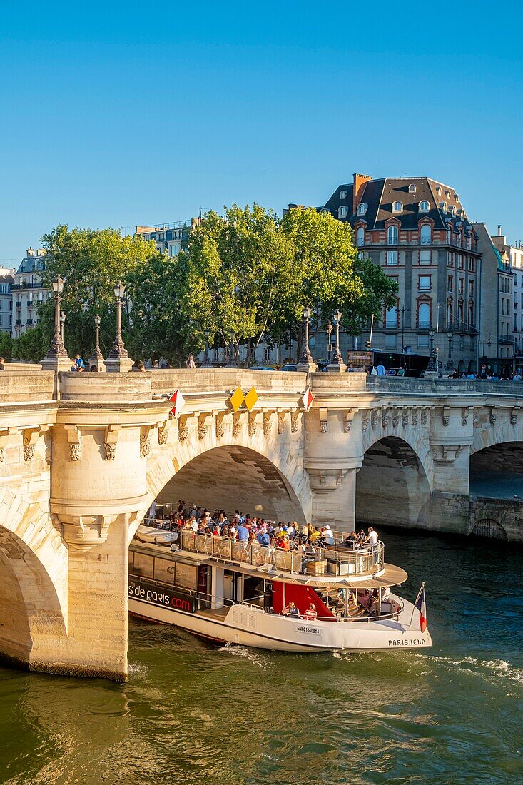 Frankreich, Paris, von der UNESCO zum Weltkulturerbe erklärtes Gebiet, Ile de la Cite, Place du Pont Neuf, alte Gebäude