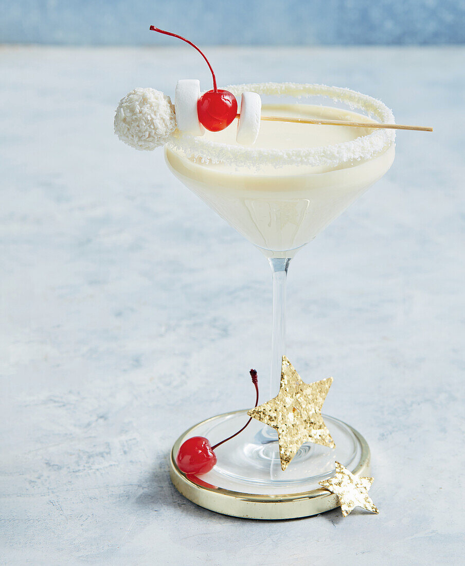 White Christmas martini