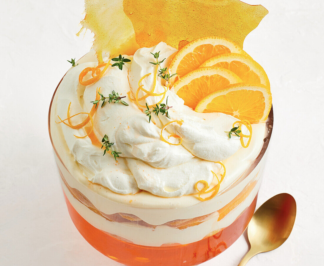 Aperol spritz trifle