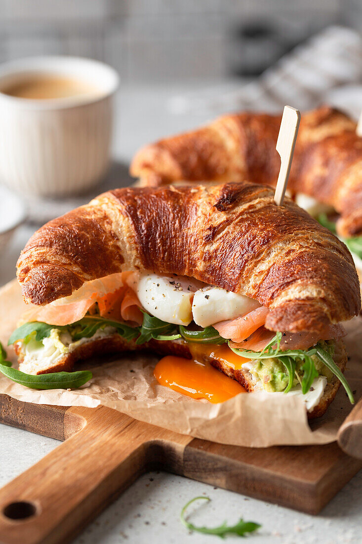 Croissant breakfast sandwiches