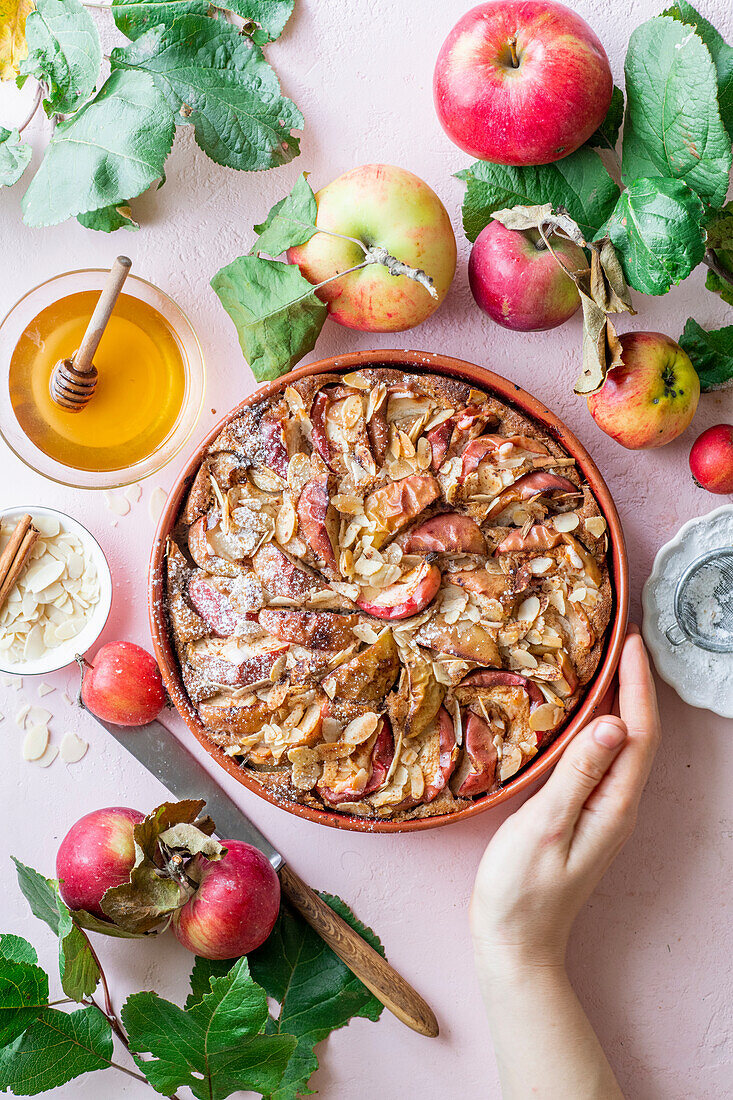 Apple and honey cake