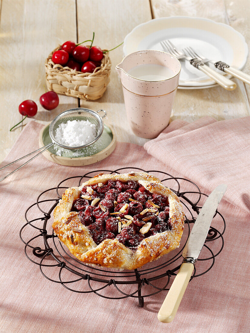 Cherry galette for two