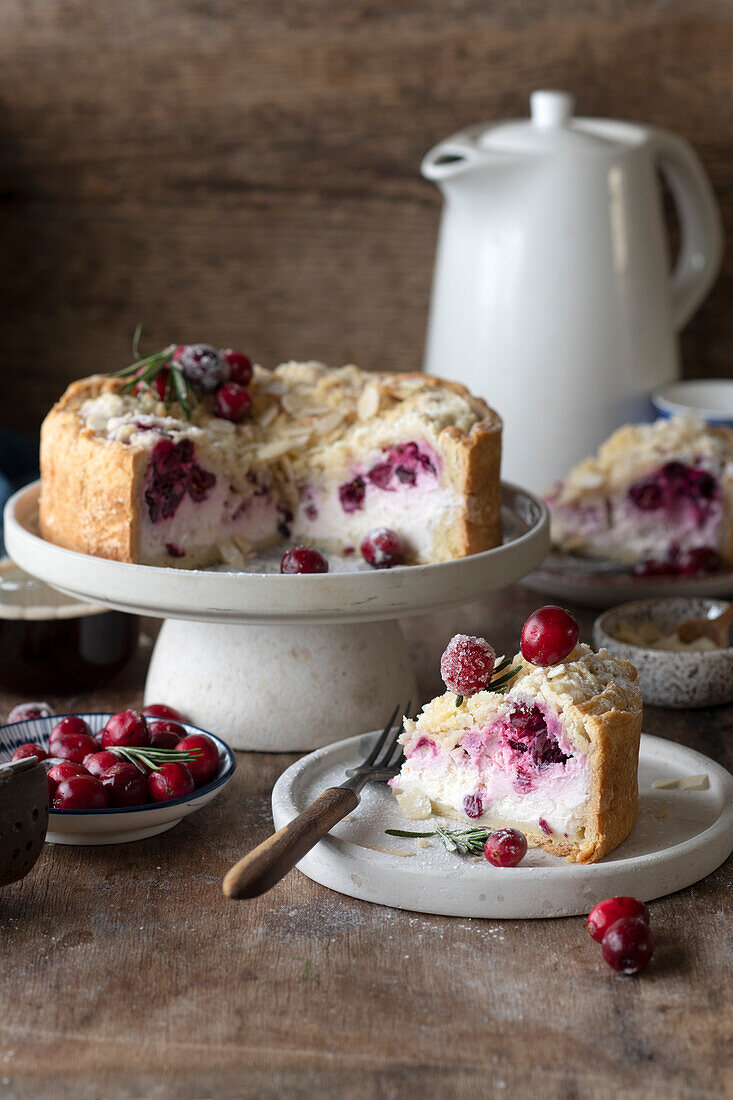 Cranberry-Streuselkuchen