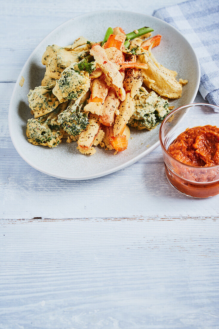 Vegan vegetable tempura