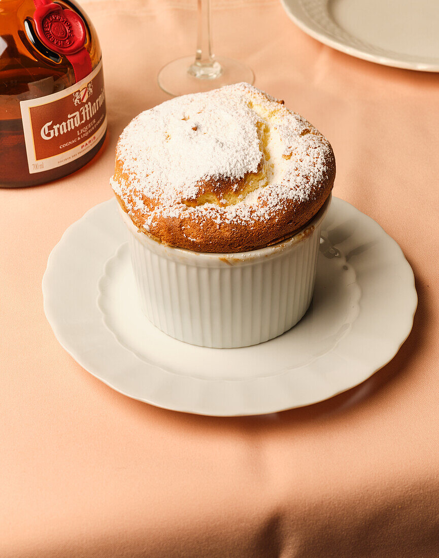 French soufflé with orange liqueur