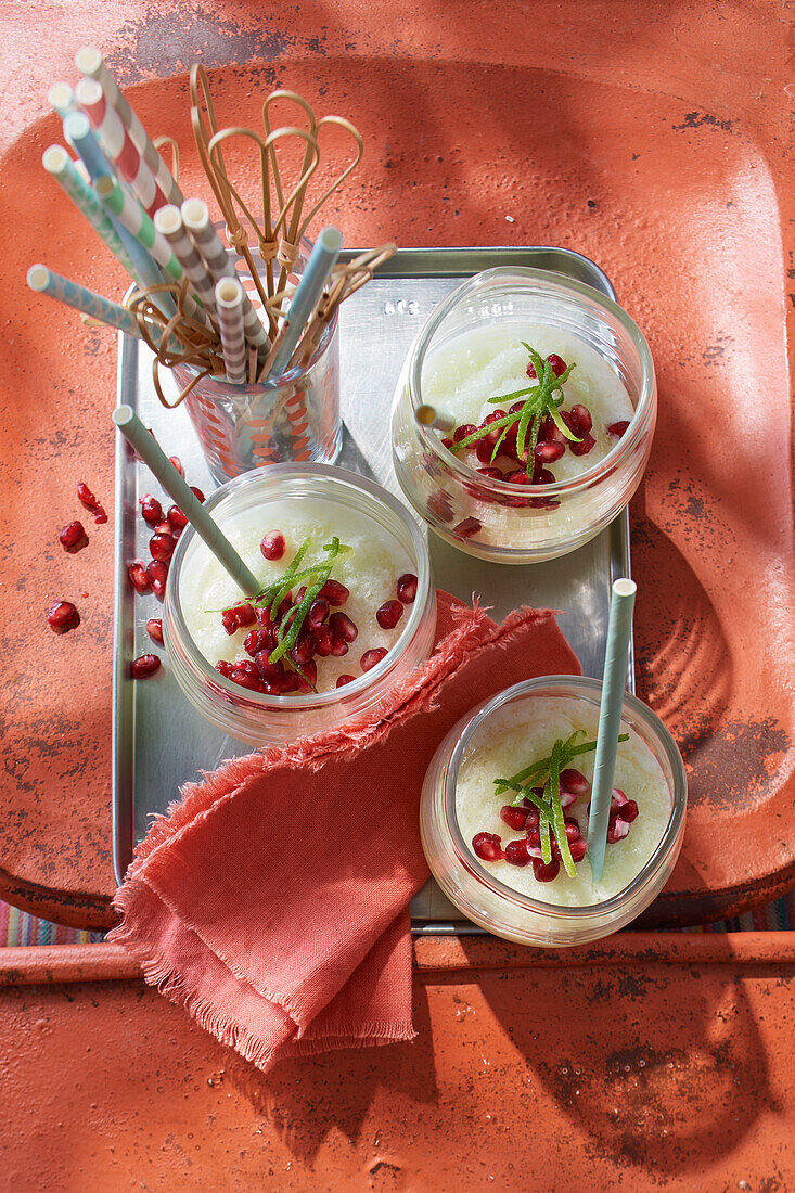 Melon and whisky slush