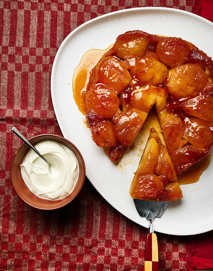 Tarte Tatin with Calvados caramel