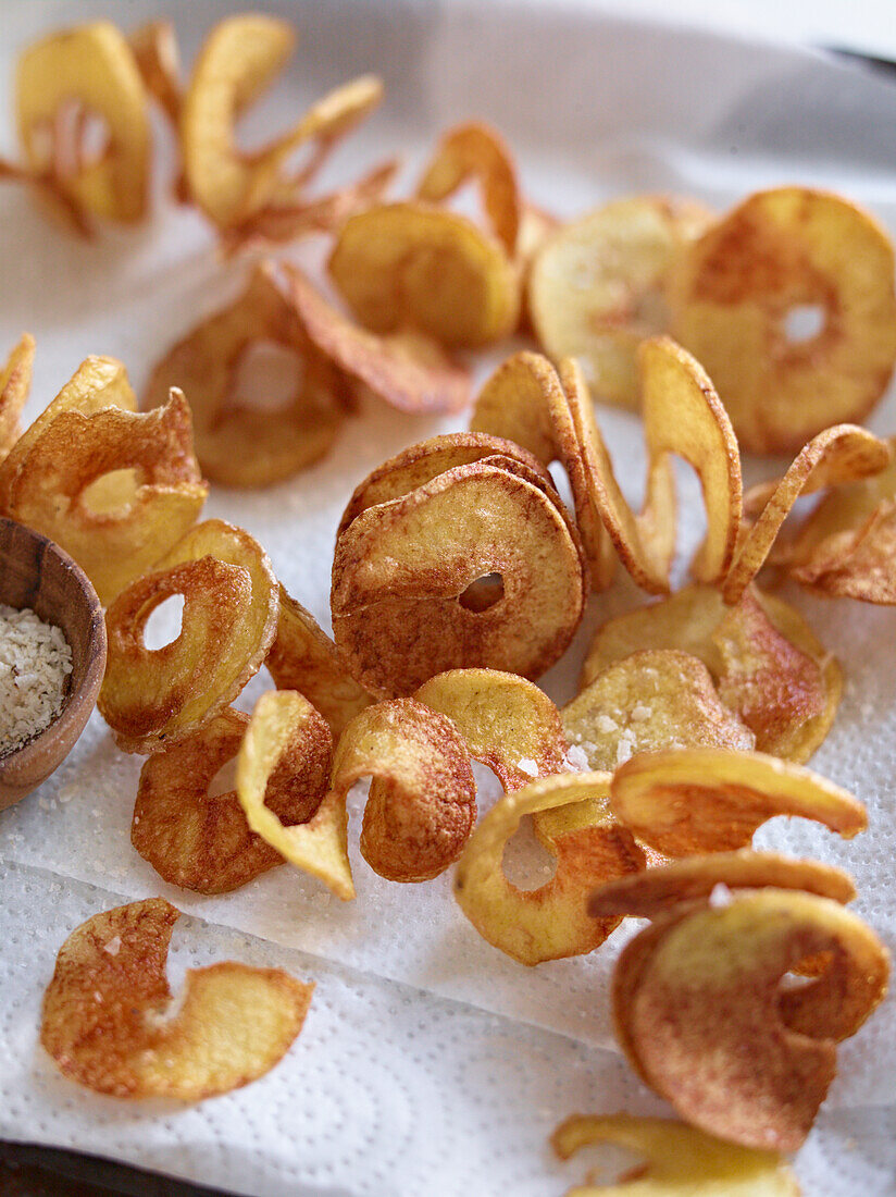Homemade potato spirals
