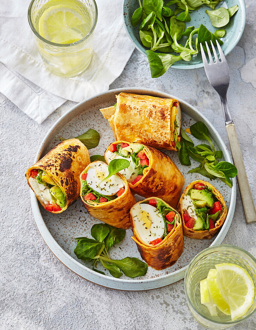 Geröstete Avocado-Tortilla-Wraps