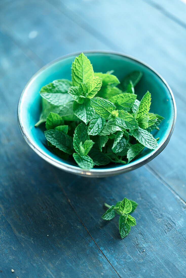 Fresh mint leaves