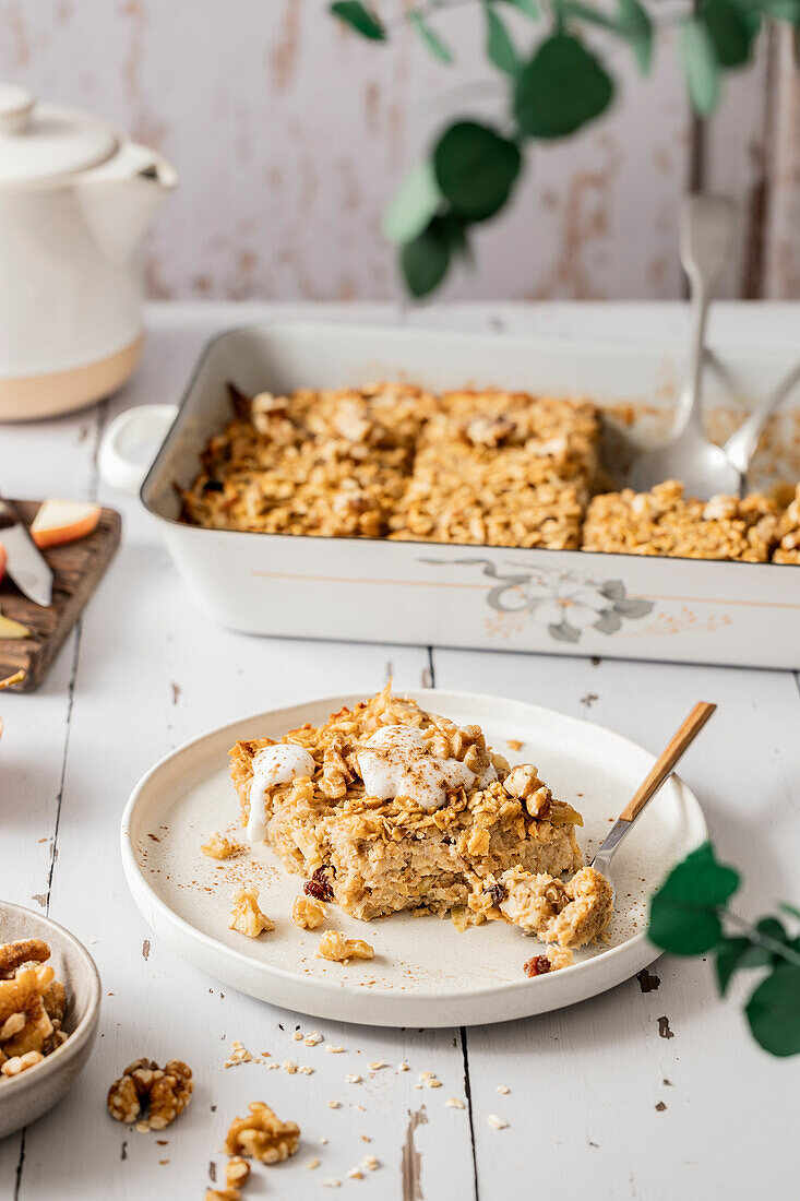 Baked Apfel-Zimt-Oatmeal