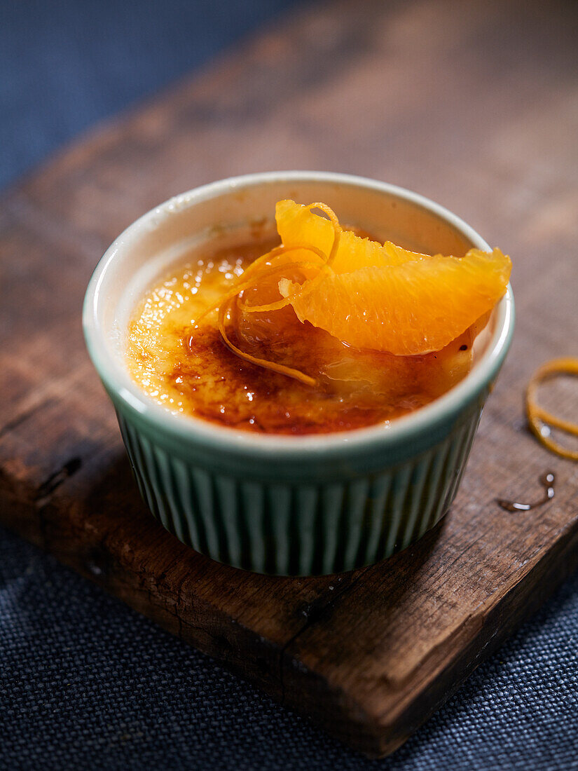 Orange crème brulee