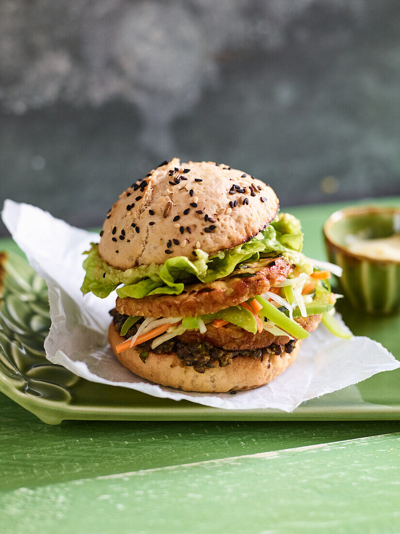 Burger mit Tempeh