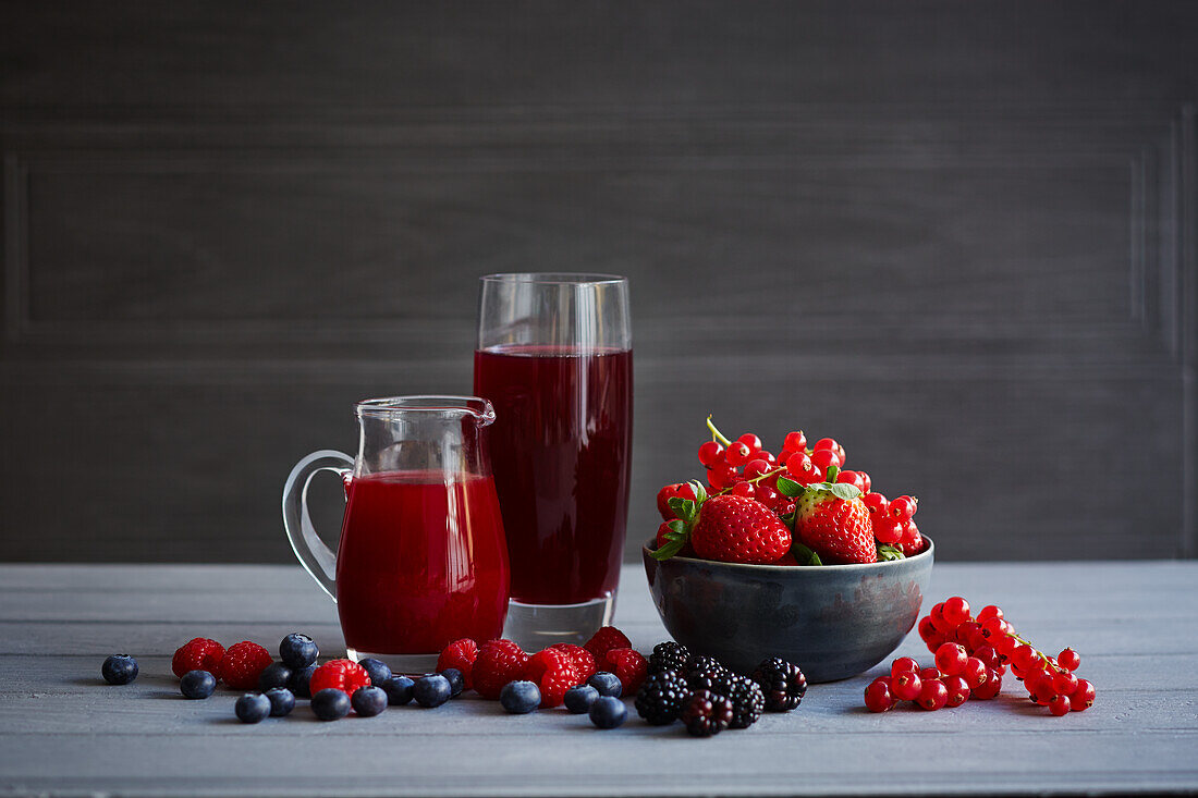 Two kinds of berry juices