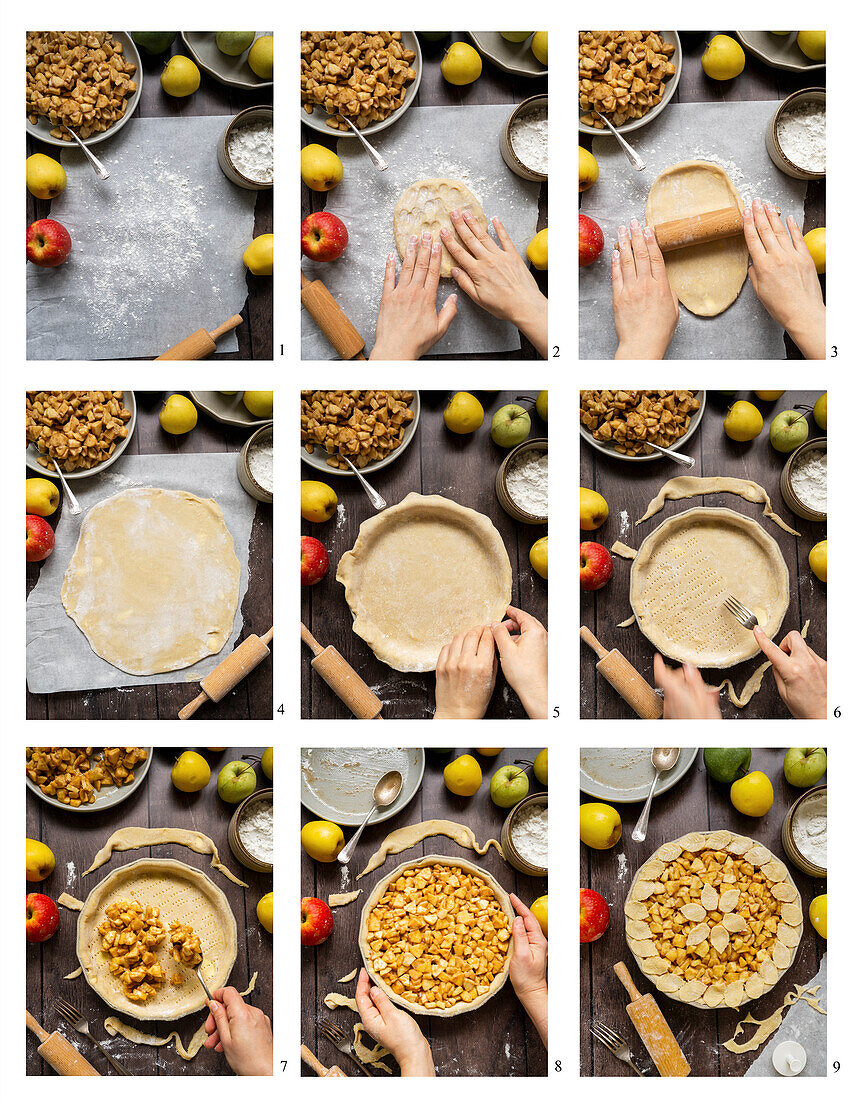 Apfelkuchen mit Karamellsoße backen