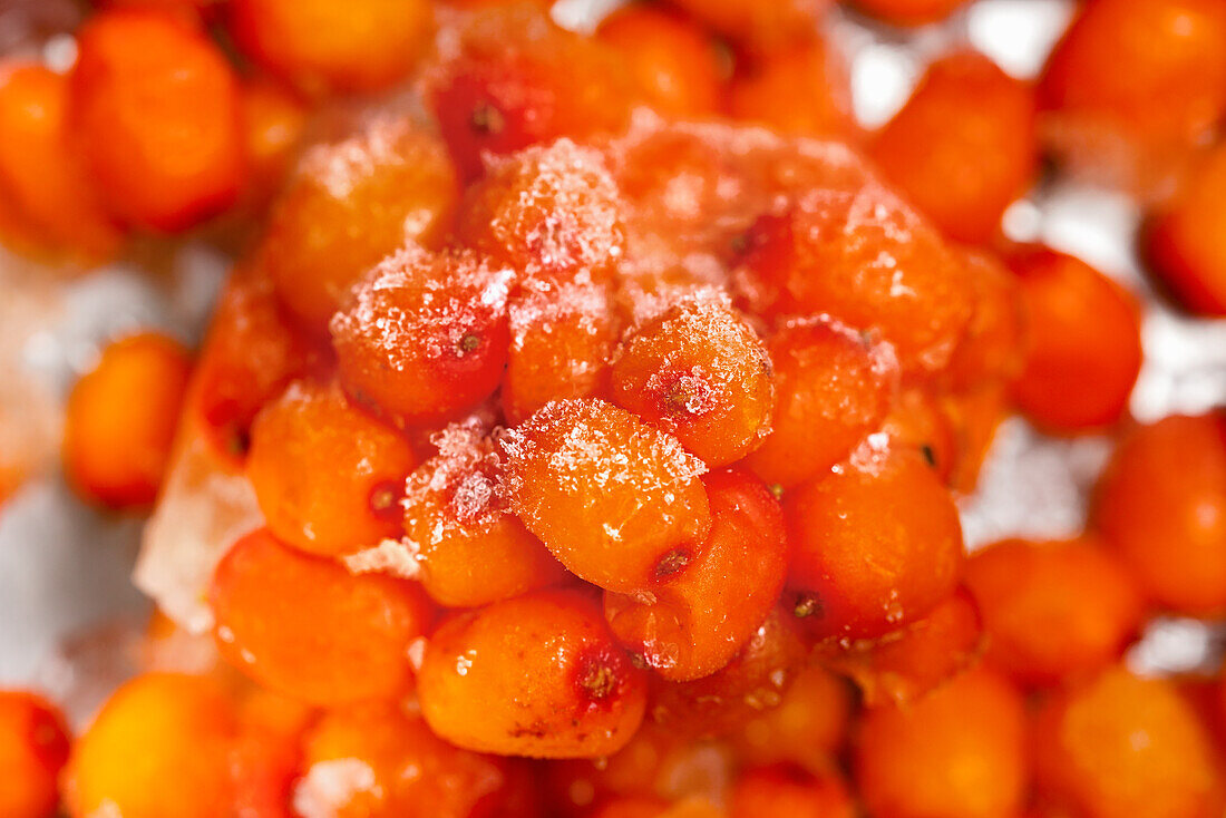 Frozen sea buckthorn berries