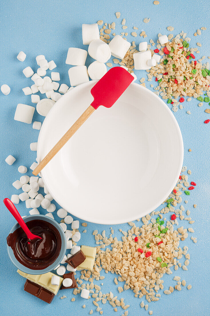 Rice Krispies with topping ingredients