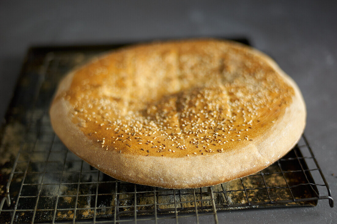 Sesame flatbread