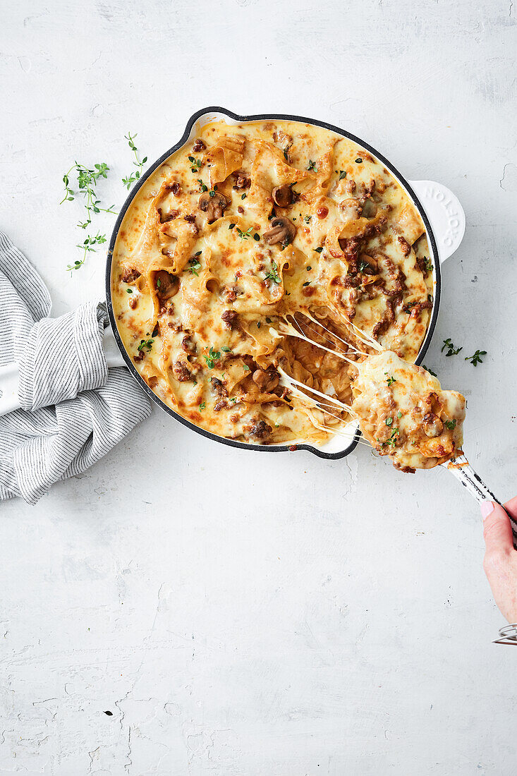 Französischer Zwiebel-Beef-Stroganoff