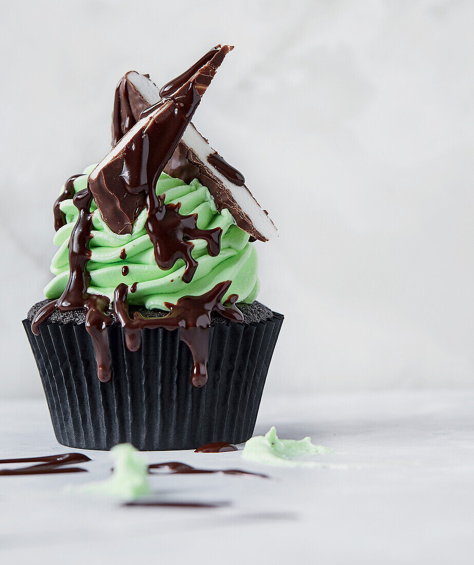Green mint pattie cupcakes