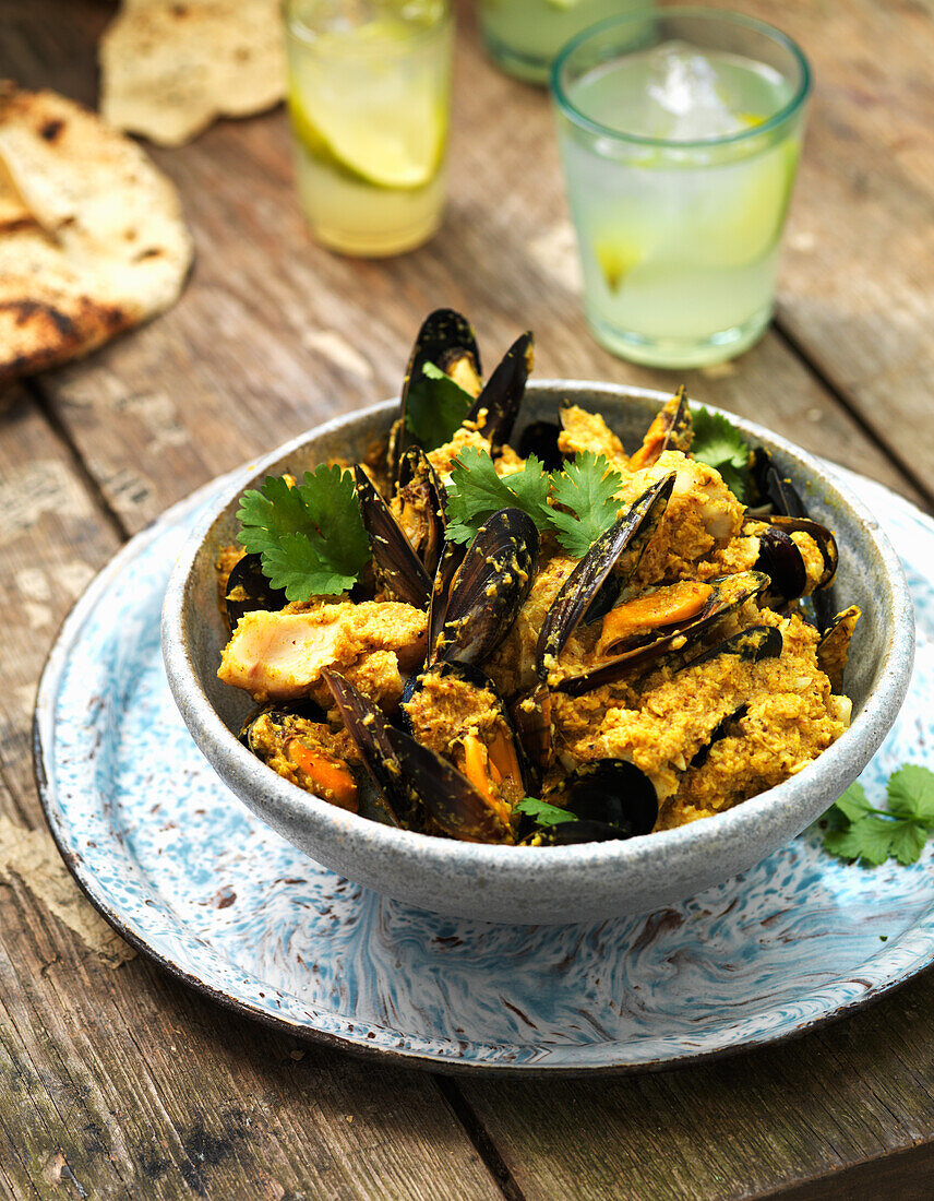 Miesmuschel-Curry aus Goa