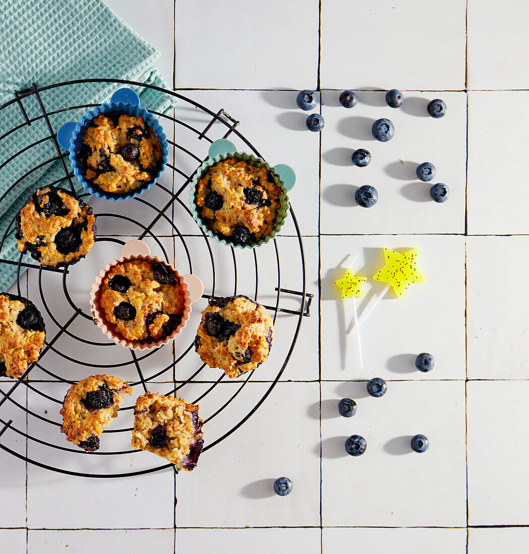 Vegane Heidelbeer-Hafer-Muffins