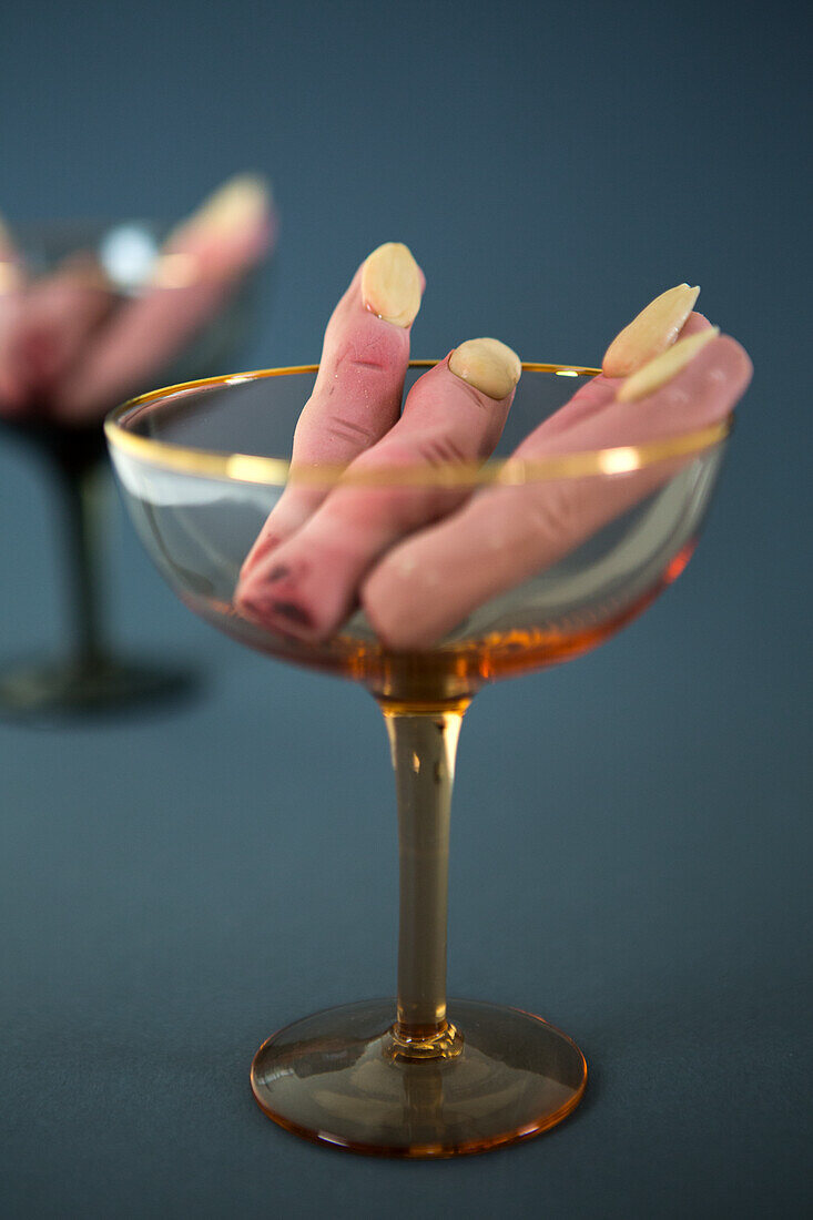 Halloween fingers made from sugar and butter