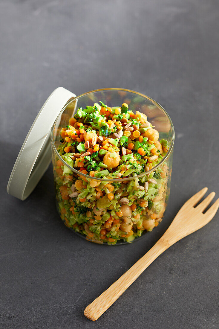 Vegan broccoli rabe with lentils