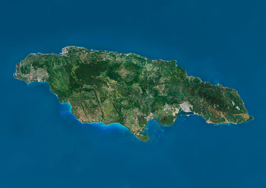 Jamaica, satellite image