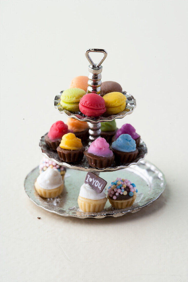 Petits fours made from marzipan