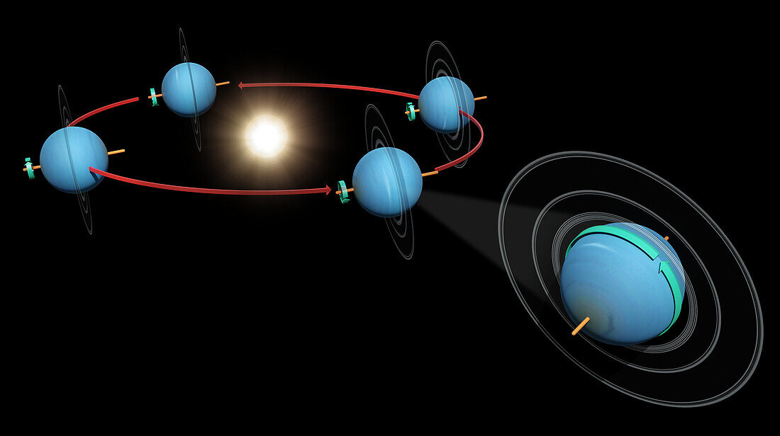 Uranus orbit, illustration
