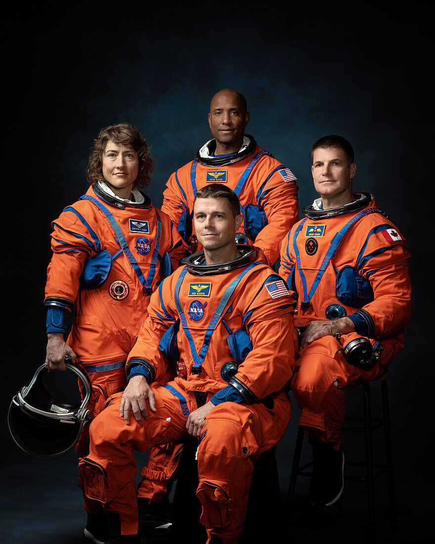 Artemis II mission crew, March 2023