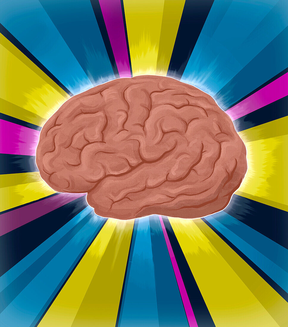 Brain amazing, conceptual illustration