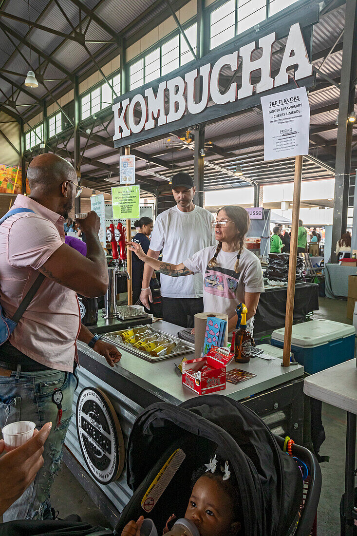 Kombucha stall at vegan food festival