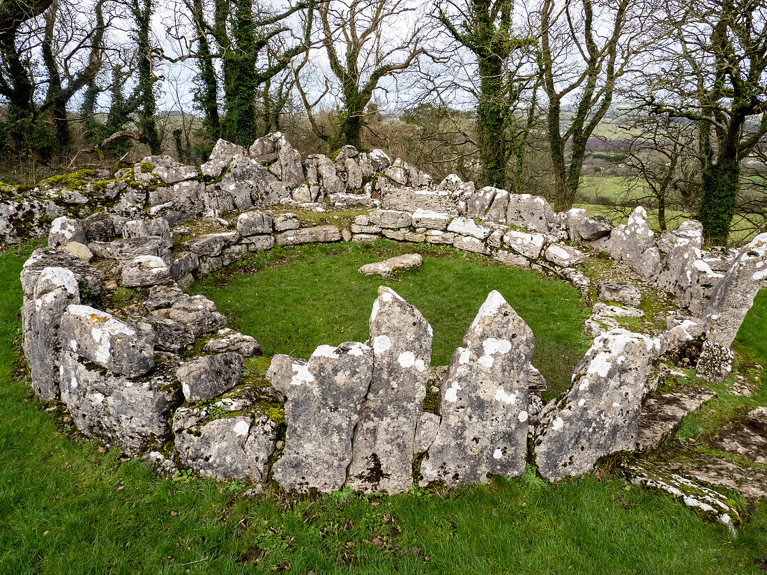 Din Lligwy hut circle, Anglesey, Wales, UK