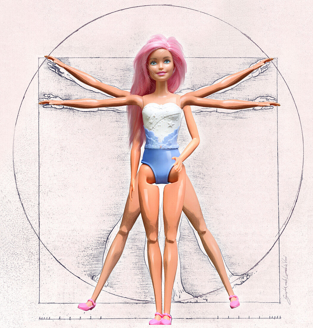 Vitruvian doll, conceptual image