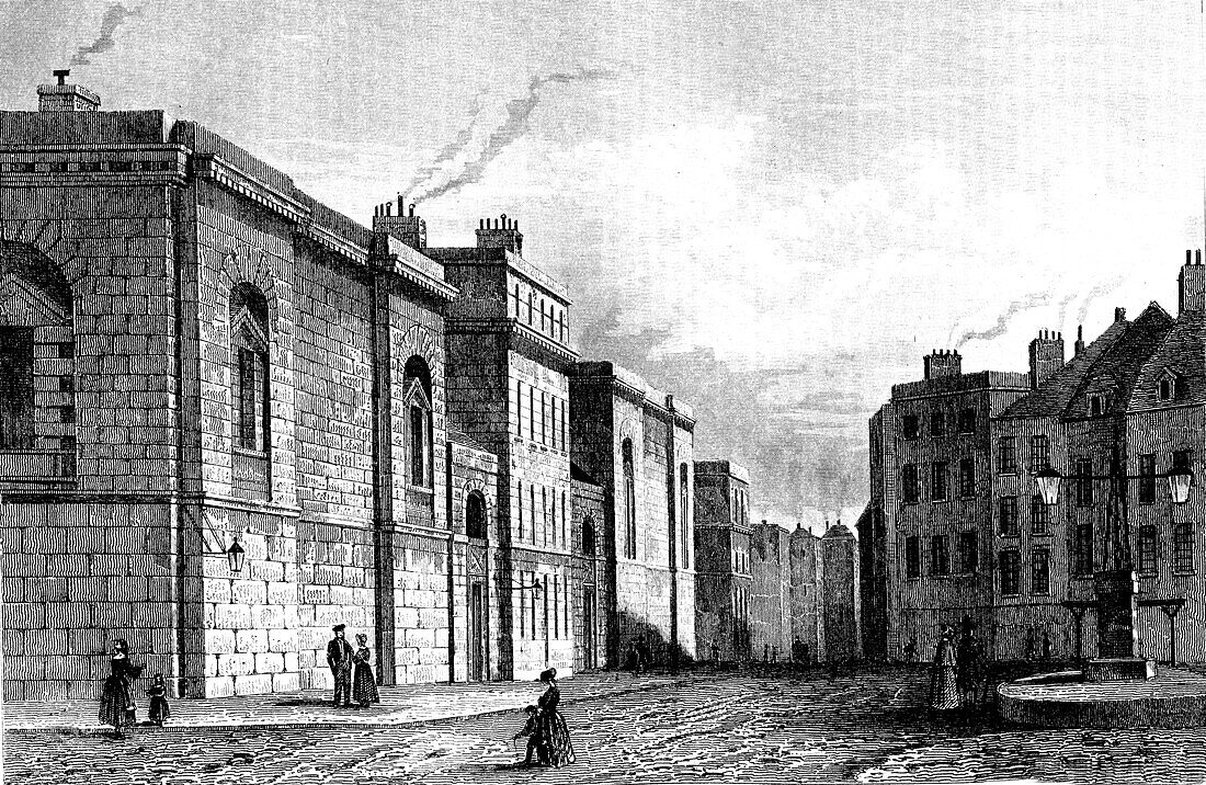 Newgate Prison, London, 19th century illustration