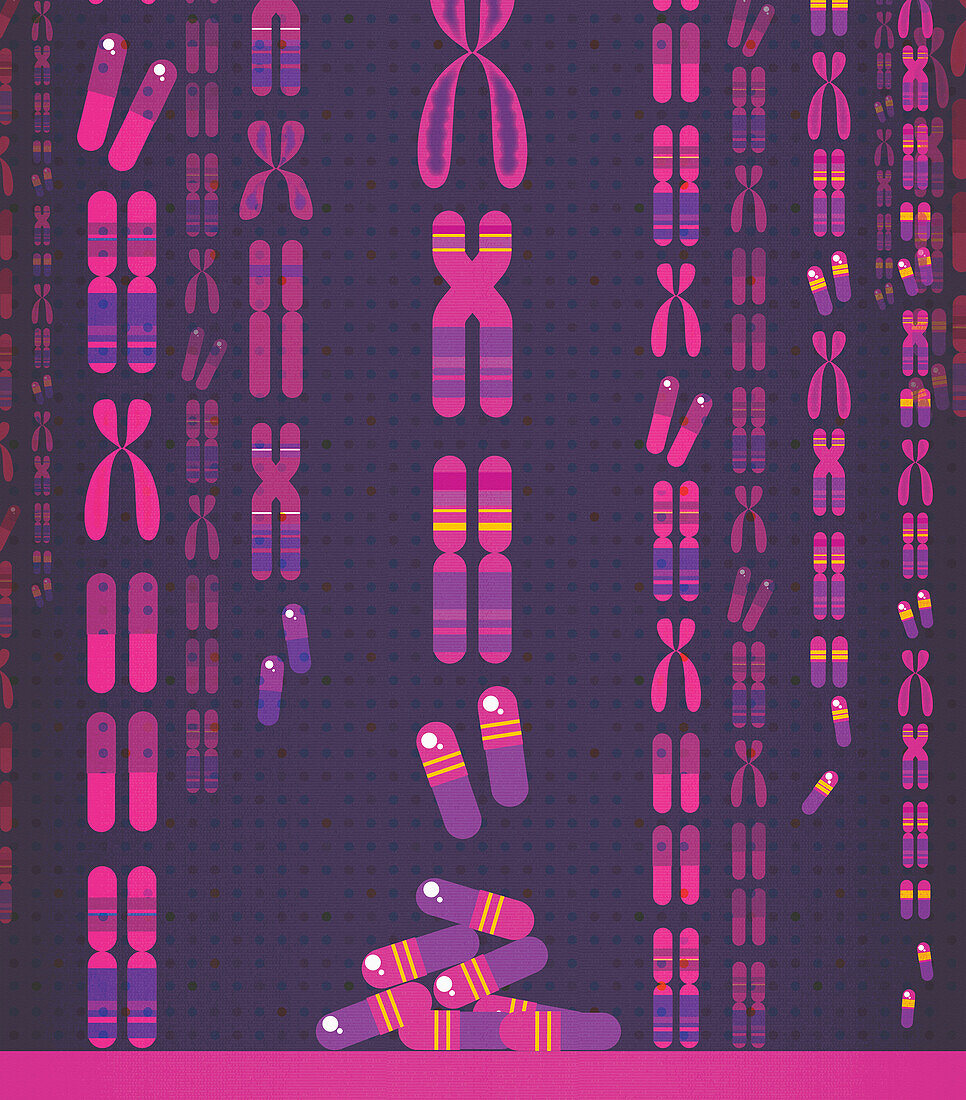 Genetic medicine, conceptual illustration