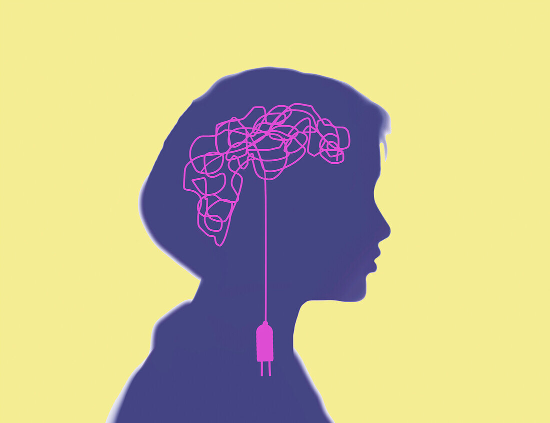 Brain disorders, conceptual illustration