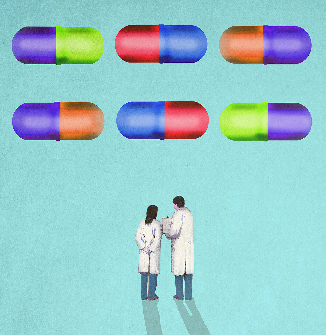 Drug choice, conceptual illustration