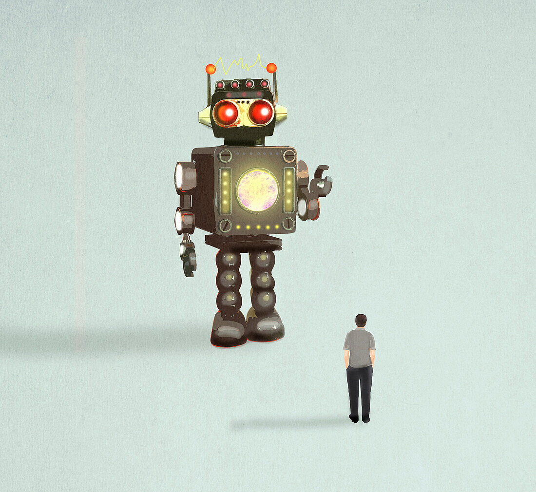 Large robot, illustration