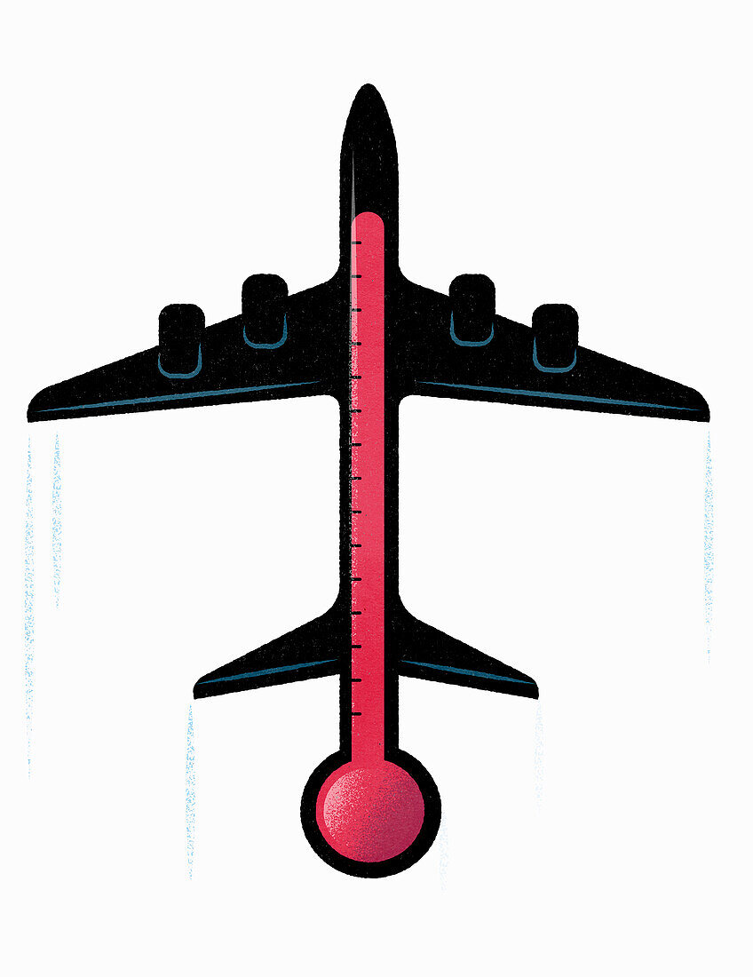 Aviation CO2 emissions, conceptual illustration