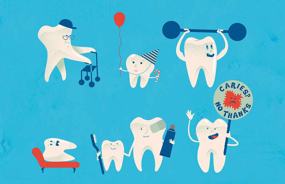 Dental care, conceptual illustration
