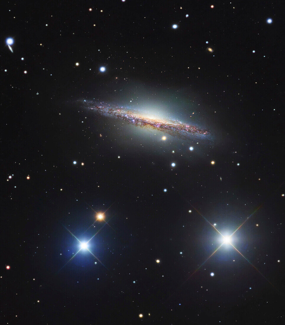 Edge-on spiral galaxy NGC 105, composite image