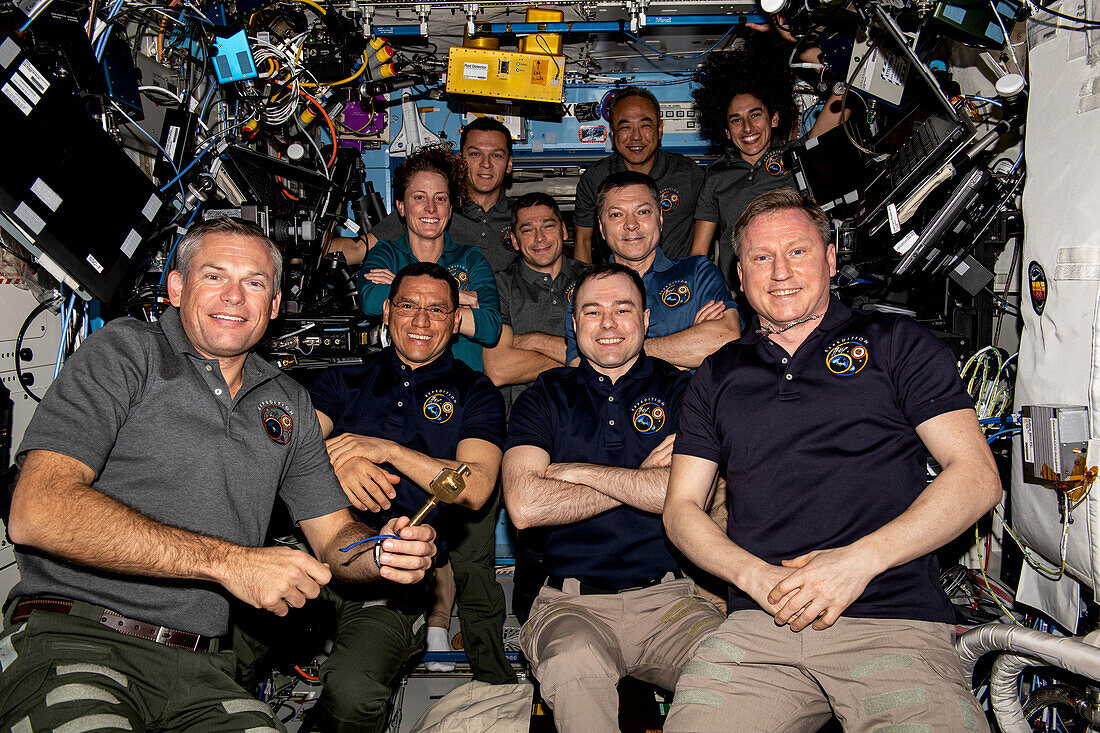 Change of command onboard the International Space Station